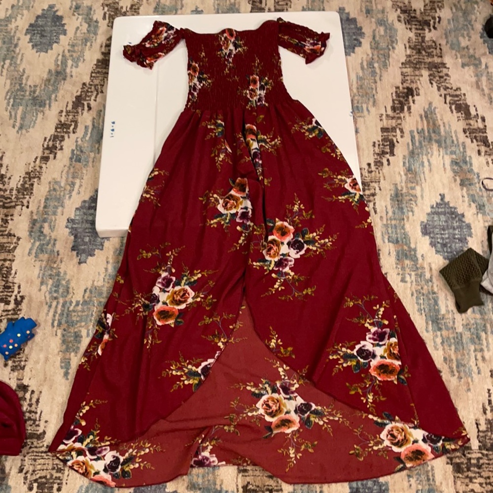 Floor length floral dress